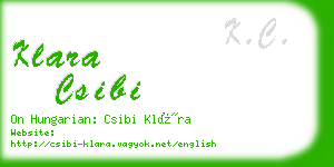 klara csibi business card